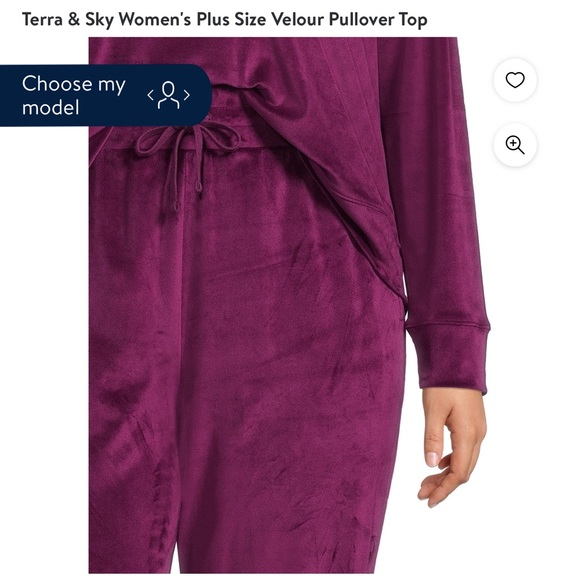 Terra and sky velour two piece set - Picture 5 of 5